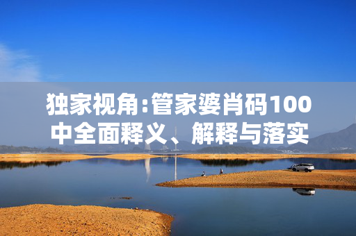 独家视角:管家婆肖码100中全面释义、解释与落实