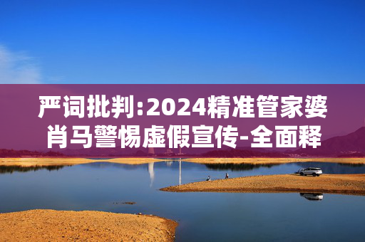 严词批判:2024精准管家婆肖马警惕虚假宣传-全面释义