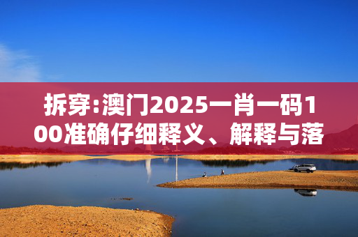 拆穿:澳门2025一肖一码100准确仔细释义、解释与落实
