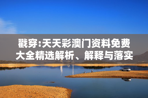 戳穿:天天彩澳门资料免费大全精选解析、解释与落实