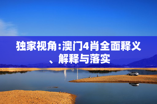 独家视角:澳门4肖全面释义、解释与落实