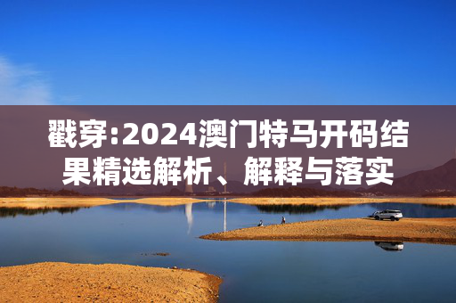 戳穿:2024澳门特马开码结果精选解析、解释与落实